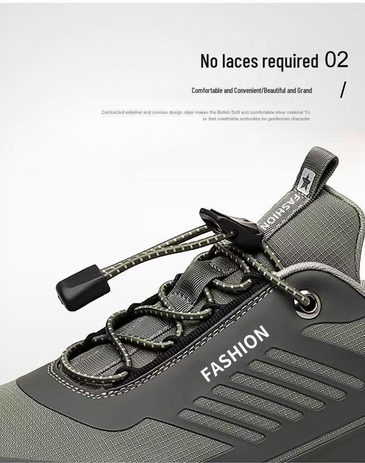 Men's Mesh Breathable Slip-Ons: Trendy, Thick-Soled, Non-Slip, and Wear-Resistant Casual Sports Shoes