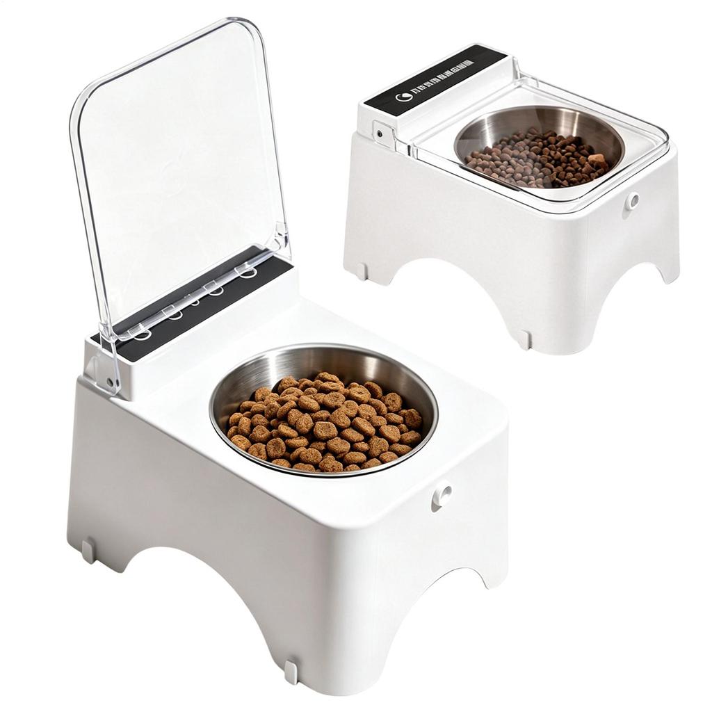 Cat Bowls Non-Slip Dustproof Feeding Station Cat Food Dish for Kitten Pet Indoor Outdoor Living Room Kitchen Home Daily