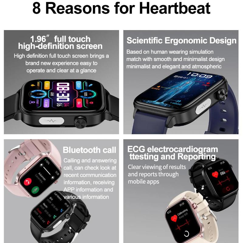 2025 Nové AI Diagnostika Zdraví Chytré Hodinky Ženy EKG HRV Funkce Krevní Tlak Kyselina Močová Lipidy BT Hovor Chytré Hodinky Dámské