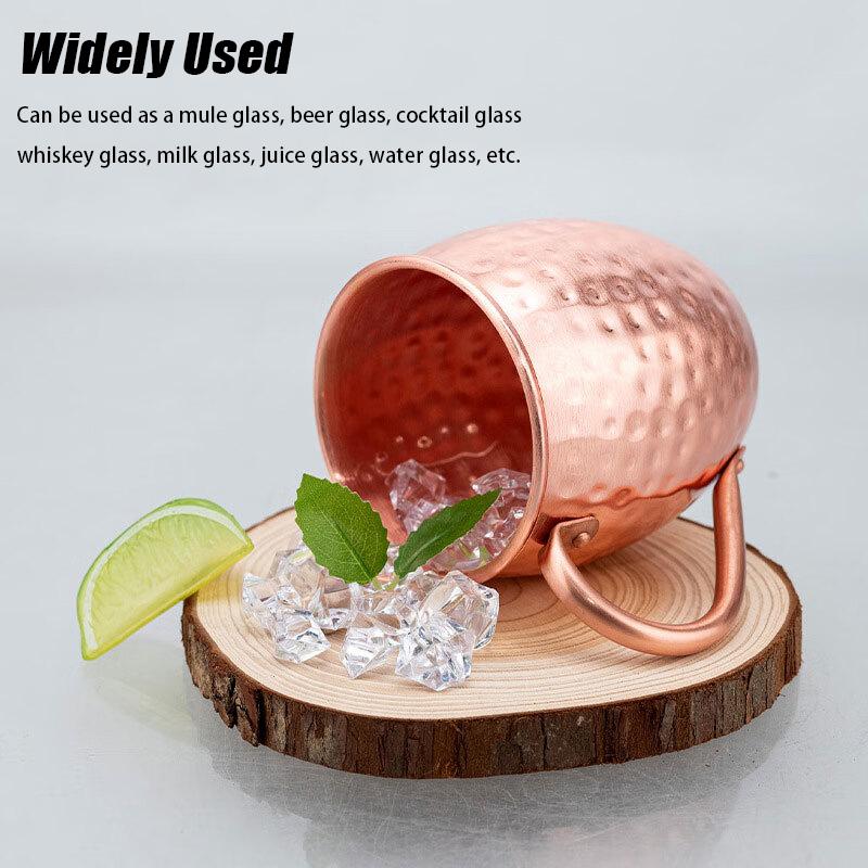 Pure Copper Moscow Mule Mug 350Ml 500Ml – Handcrafted Copper Cup For Cocktails, Mojitos, Whiskey, Beer – Classic Hammered Finish