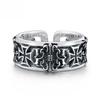 Retro Cross Hip Hop Punk Ring for Men - Trendy, High-End Open Index Finger Style