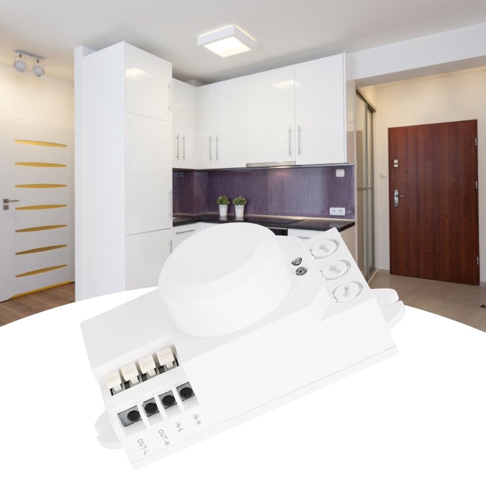 5.8GHz Microwave Radar Sensor Light Switch Adjustable Stairway Ceiling Body Motion Detector
