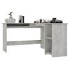 VidaXL Bureau d'angle en forme de L Gris Béton Bois d'ingénierie 800751
