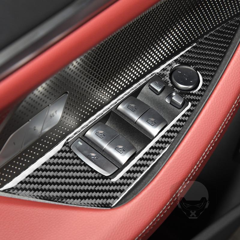 Carbon Fiber Car Accessories Window Lifting Modified Interior Trim Cover Sticker For BMW 4 Series 4 Door G22 G23 G26 -2025