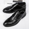 New Leather Shoes for Men Black Classic Men Casual Shoes Slip-on Soft Bottom Pointed Men's Driving Shoes Business Loafers