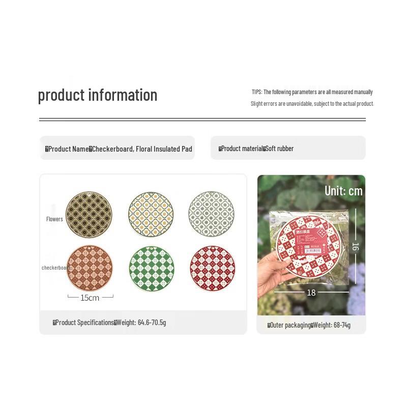 Ru Han Heat Resistant Placemat & Pot Mat Set