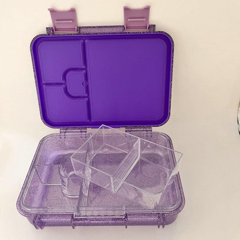 

Портативный герметичный термоконтейнер для детского обеда, контейнер для еды для школы, изолированный контейнер для еды фиолетовый