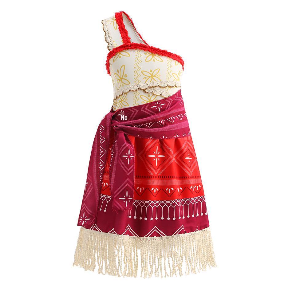 

Детский костюм Моаны для косплея, комплект из двух частей: Костюм юбки и юбки из травы 130 cm