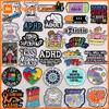 ADHD Autism Anxiety Collection Enamel Pin Neurospicy Autistic Awareness Puzzle Mental Health Badge Brooch Jewelry Friends Gift