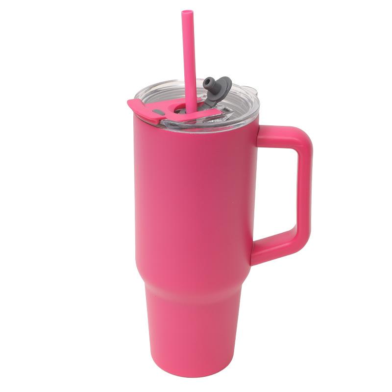 New Stainless Steel Handle Car Cup Double Drink Large Capacity High Value Convenient Thermos Cup