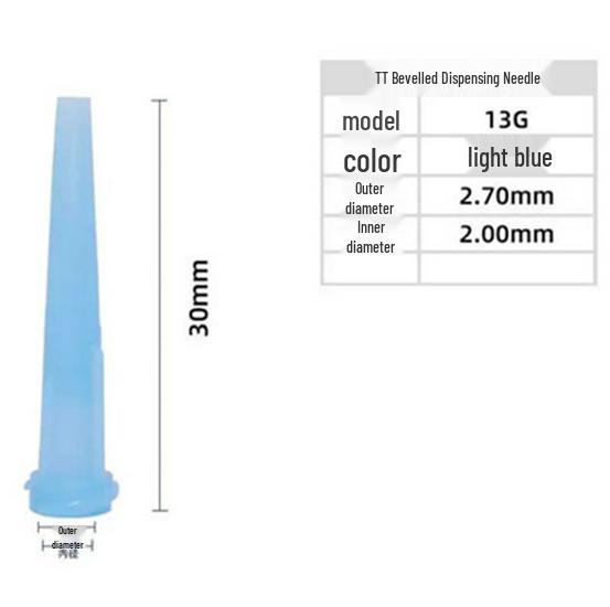 All-Plastic Bevelled Glue Dispensing Needle Tip for Injection Syringe and Machine Use