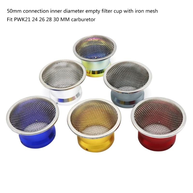 Repair Accessory Fit for PWK21 24 26 28 30 50mm ATV Motorcycle Carburetor Air Filter Funnel Trumpet Intake Wind Horn Cup