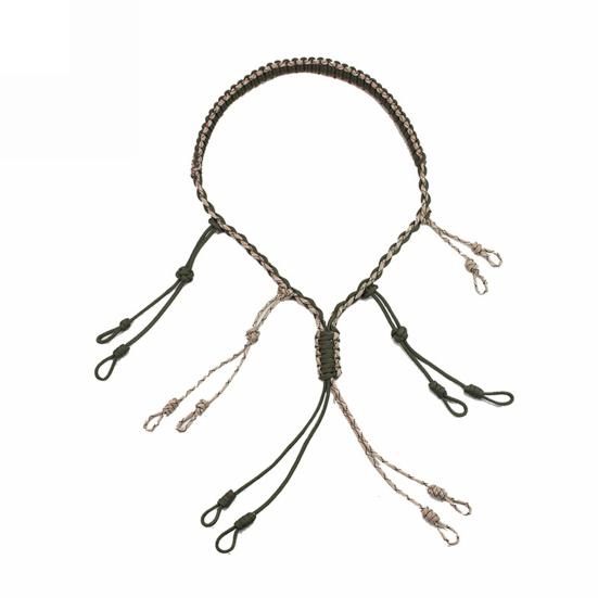 Cordão Multifuncional para Apito de Caça ao Ar Livre com 12 Cordas de Tricô