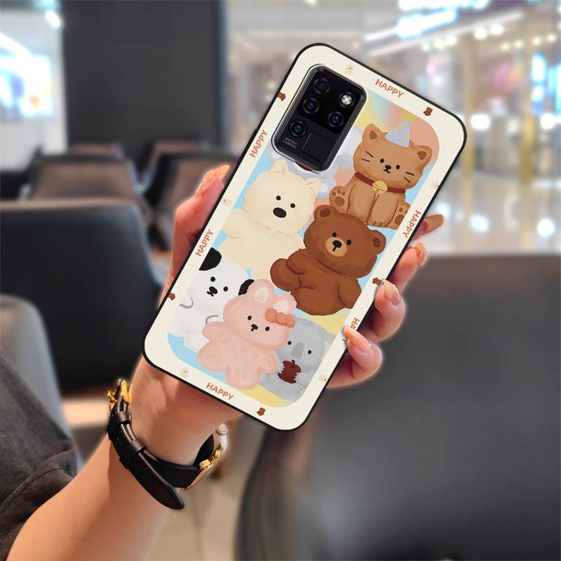 Waterproof Back Cover Phone Case For Oukitel C21 Soft Case Graffiti Cartoon Durable Shockproof TPU Phone Pouch Cute