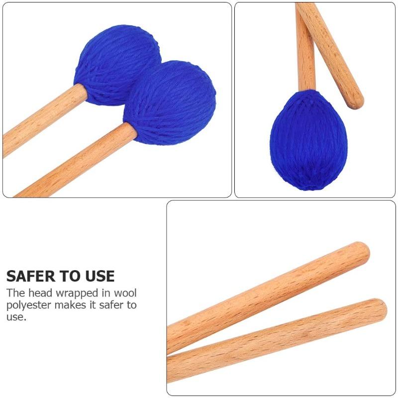2-Piece Marimba Mallets Marimba Mallets Intermediate Marimba Mallets Yarn Ball Mallet Heads