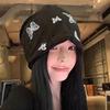 Korean Butterfly Print Beanies Hat Women Lady Cotton Baggy Sloughy Skullcap Japanese Street Girls Warm Pullover Caps Bonnet