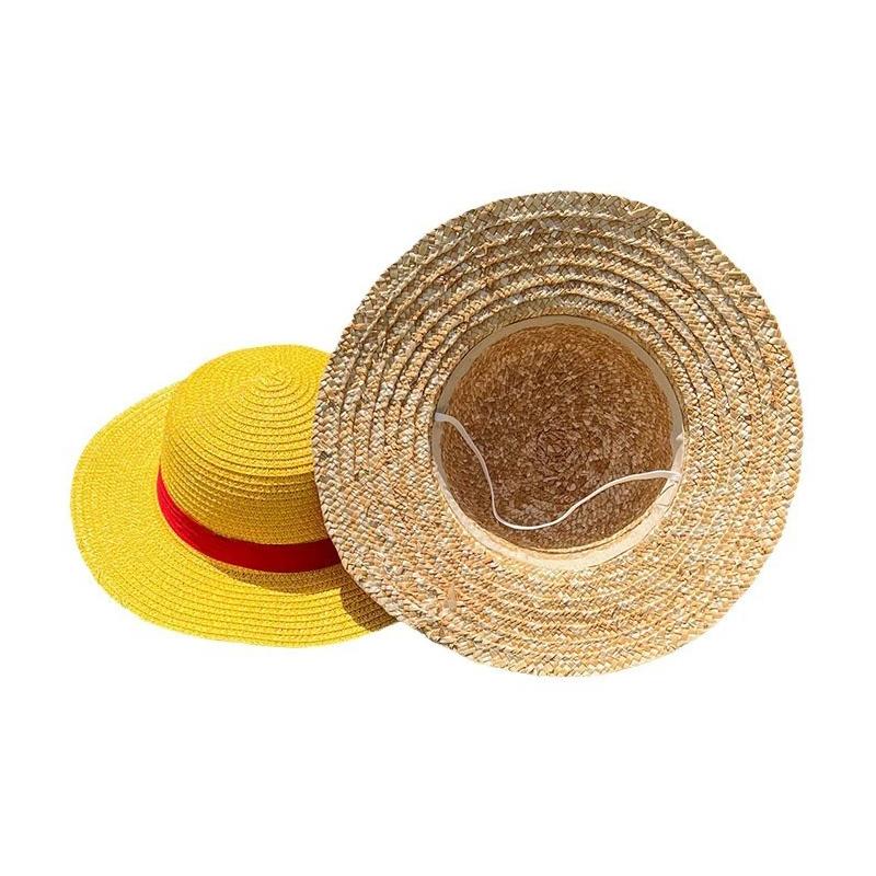 Luffy Straw Hat Anime Luffy Cosplay Hat Luffy Performance Props Costume Party Yellow Summer Strawhats Halloween Costume Hat