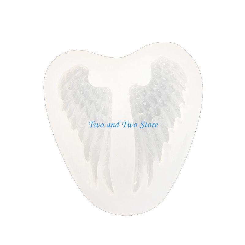 HX6F Angel Evil Wings Pendant Resin Casting Mold Silicone Mold Jewelry Making Tools