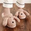 Autumn and Winter Dog Ear Design Pure Cotton Slippers Fashion Flat Cotton Shoes Indoor Casual Shoes