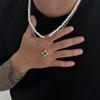European and American Jewelry, Men's Pearl Extra-secret Chain Necklace Set, Trendy Hip-hop Style High-end Necklace Accessories