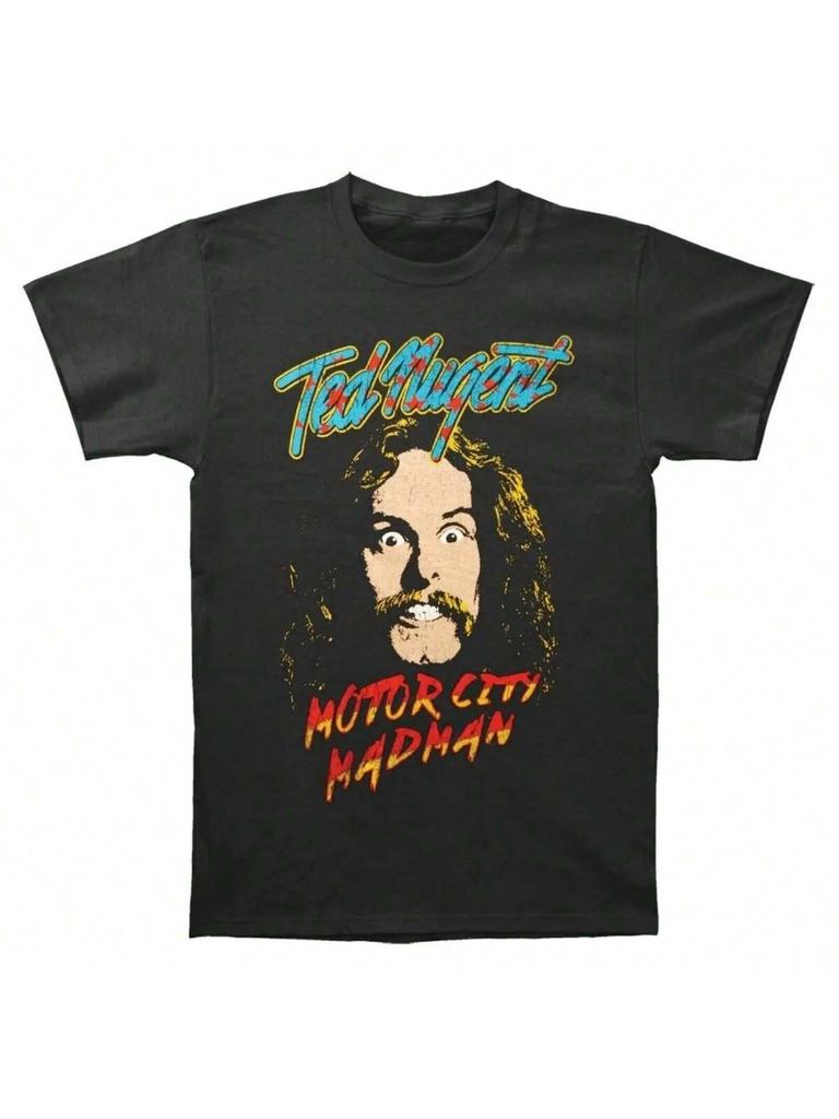 Vintage Ted Nugent Motor City Madman Schwarz Unisex S-234XL T-Shirt J668