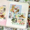 Retro Style Die-cut Sticker Book: Versatile Creative Journal & Card Decoration Stickers