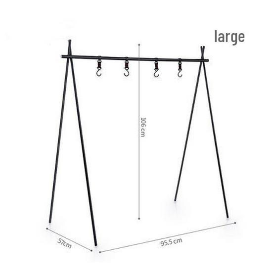 Folding Tripod Camping Rack for Clothes Drying & Travel Organization