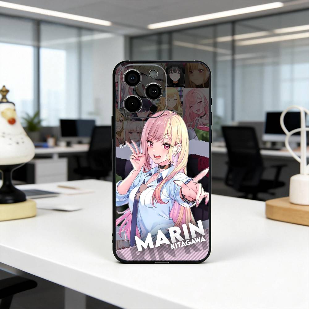 

Чехол для телефона M-Marin K-Kitagawa-es My Dress-Up для iPhone 17,16,15,14,13,12,11 Plus,Pro Max,XS, Мягкий силиконовый черный чехол iPhone16e