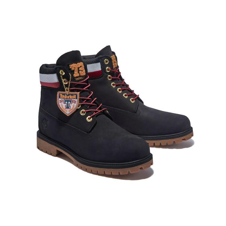 Timberland 6 Inch Comfortable Durable Short Martin Boots Men Boots Black Red A2GZ9001