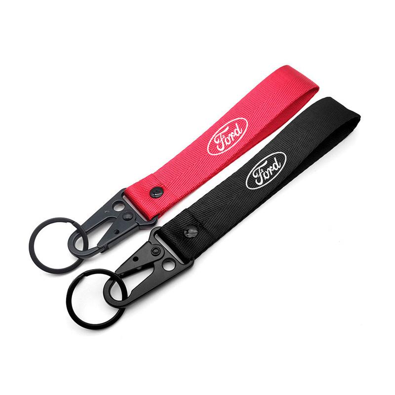 PCKF8 Autosleutelhanger Lanyard Ophangband Metalen Sleutelringhouder Voor Ford Ranger S-Max Focus Galaxy Mondeo Transit Tourneo Custom Ranger