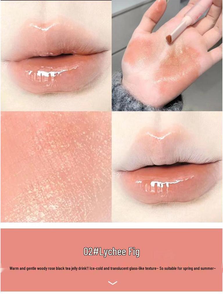 Gege Bear Lipstick Set: Moisturizing, Glossy Jelly Finish with Floral Hues for a Girly Look