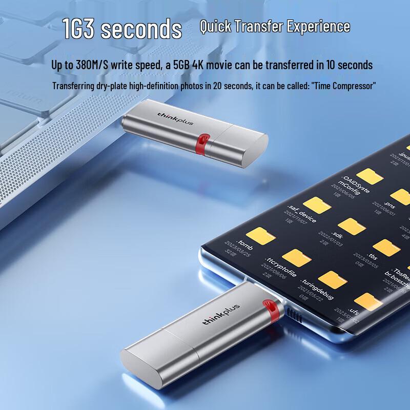 Lenovo Thinkplus Dual-Interface USB-C/USB 3.2 SSD Flash Drive