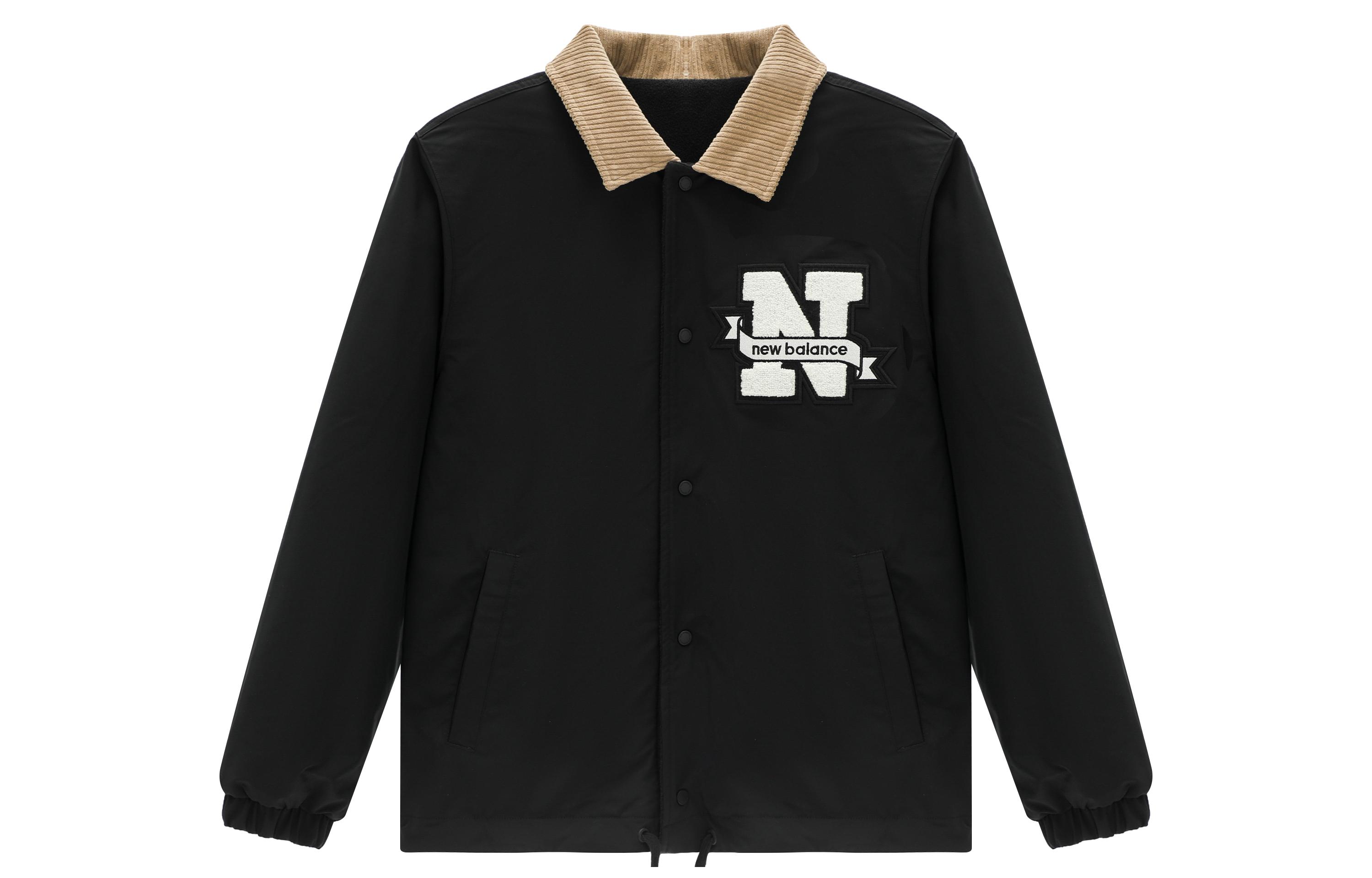 New Balance Velvet Jackets Men s Black Lapel Moderate AMJ31306-BK XL