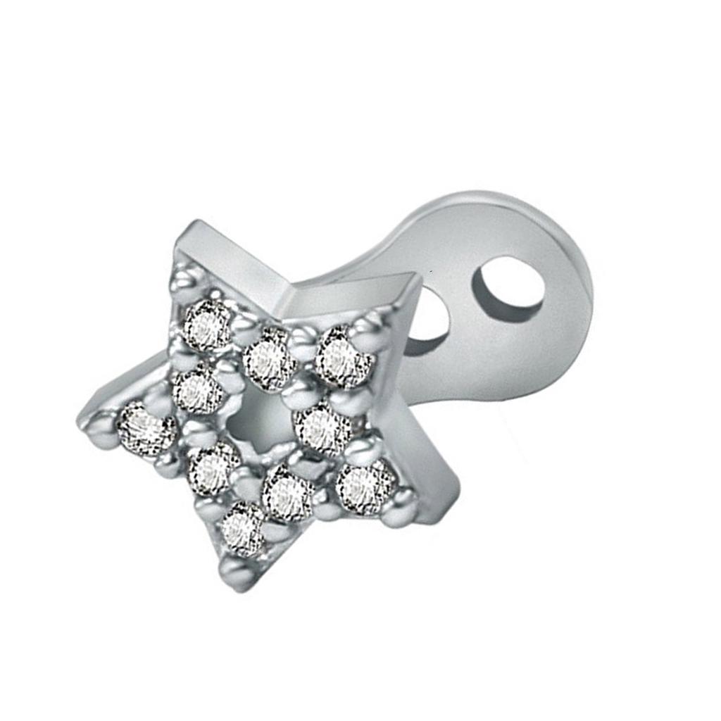 Set de Base y Top Dermal de Circonita Cúbica Brillante Acero Inoxidable de Grado Quirúrgico Joyería Corporal Accesorios para Piercings