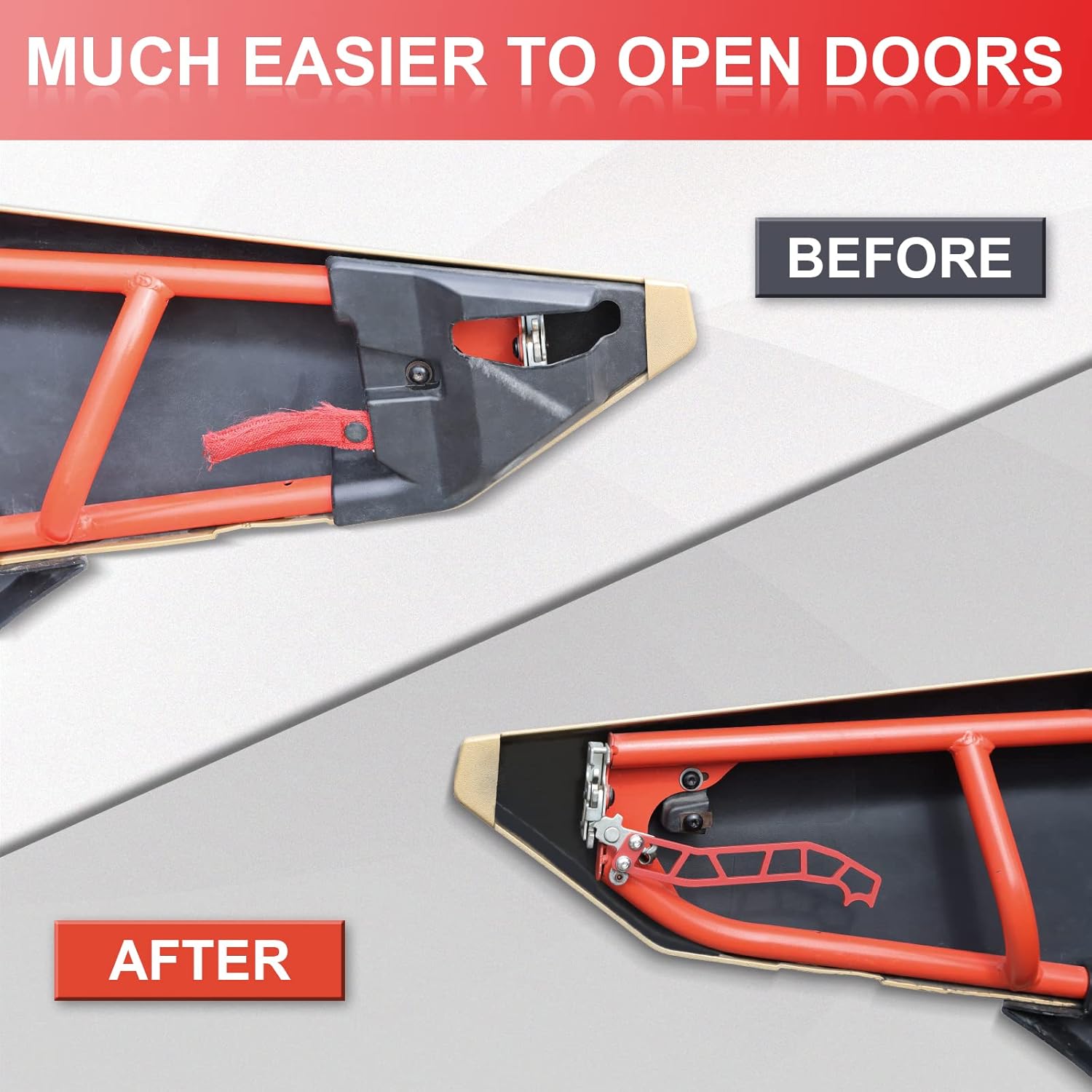 

4PCS Door Latch Handles Compatible with 2017-2022 Can-AM Maverick X3 X RS DS Turbo R Max 2 & 4 Door Models, (Red)