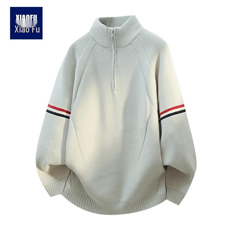 Men's Half-Zip Stand Collar Knit Sweater