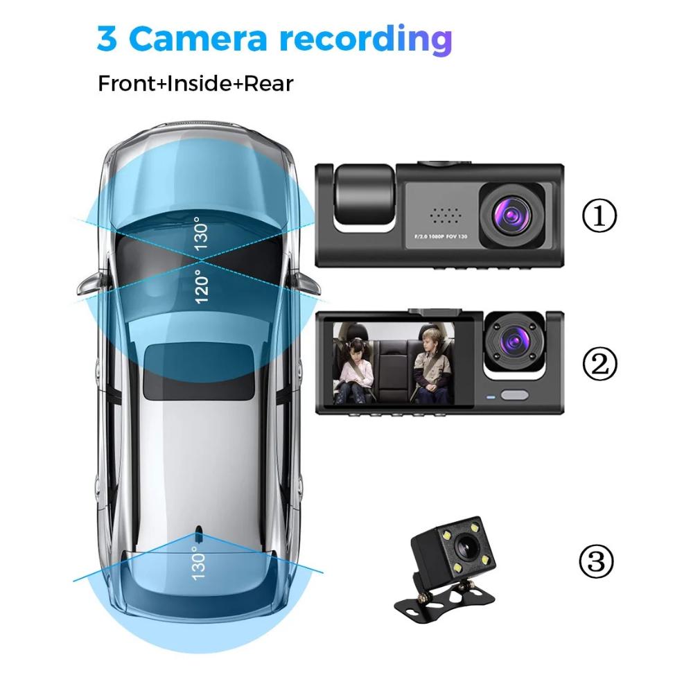 Auto DVR HD 1080P Palubní kamera IPS Videorekordér Cyklus Palubní kamera Zrcadlo Řídicí rekordér Noční vidění