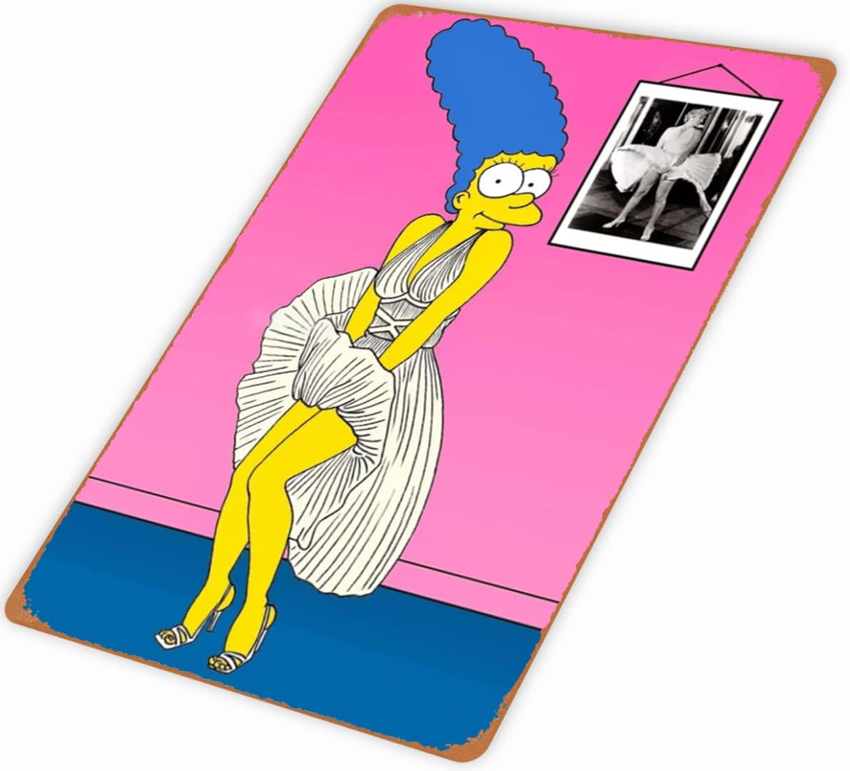 

UOAIUDT Vintage Tin Sign Sexy Marge Metal Poster Retro Plaque Wall Decor Gift For Garage Classroom Garden Maluminum 20x30cm（7.8x11.8inch）