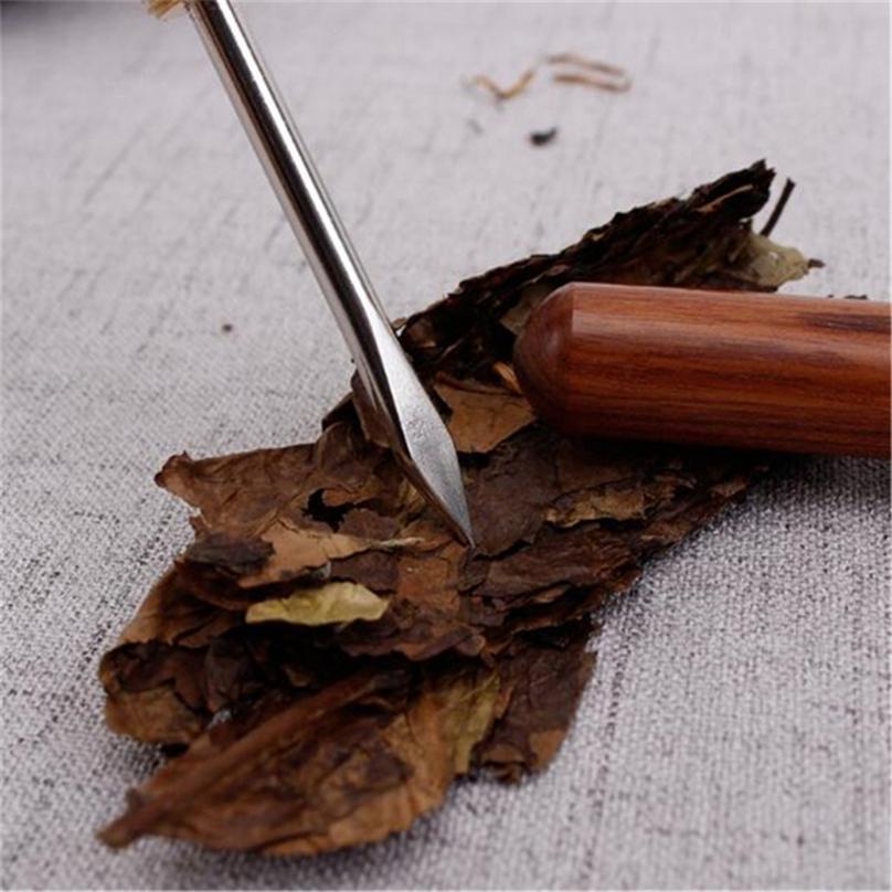 Sandalwood Tea Stainless Steel Knife Dedicated Tea Needle Tea Accessories Teasets Spiral Tea Knife