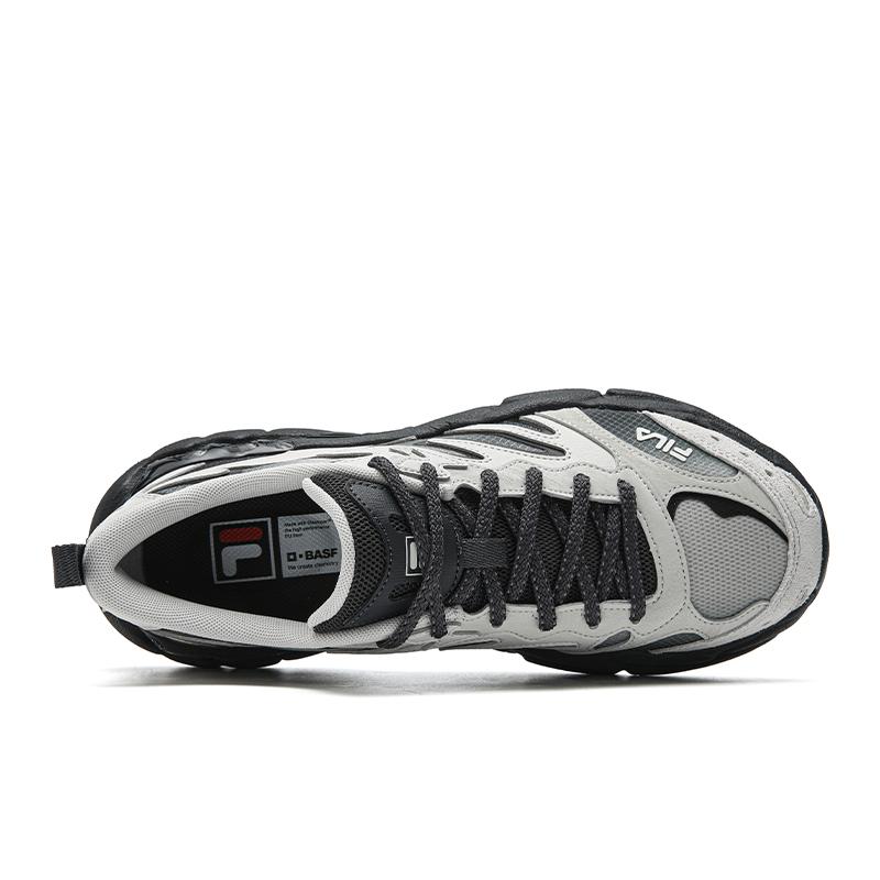 Fila FERN Cushioning Abrasion Resistant Breathable Lightweight Low Top Chunky Sneakers Men's Gray F12M622112FAB