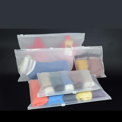 Double Layer Thickness 0.16mm Horizontal Frosted Plastic Packaging Bag Travel Storage Pouch Zipper Lock Self Sealing Clothing Packag Pocket with Holes