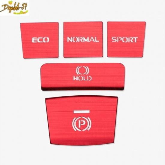 5pcs Red Gear P Gear Brake Hold Frame Cover Trim Fits For Toyota Camry 2018-