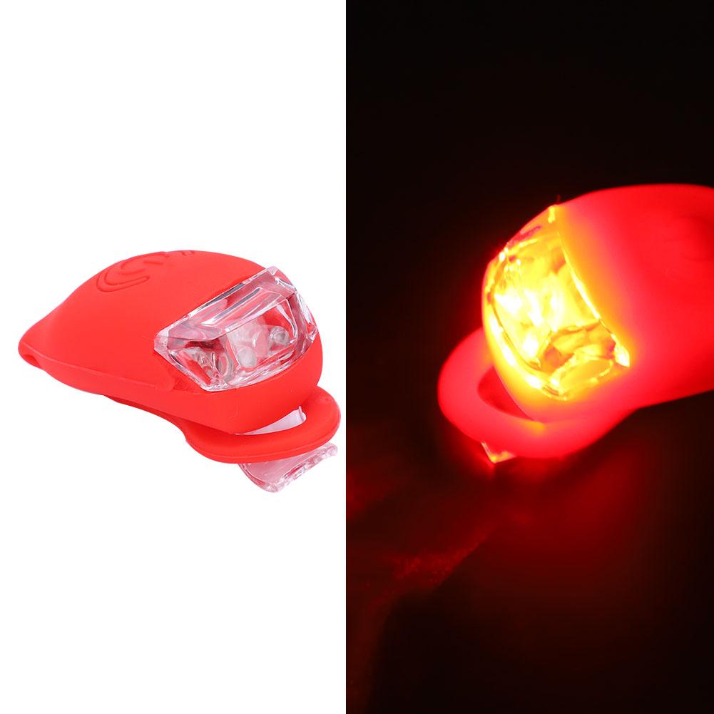   Silicone   FrontCelsiusRear LED Warning Light Waterproof Bike Flash Lamp Black