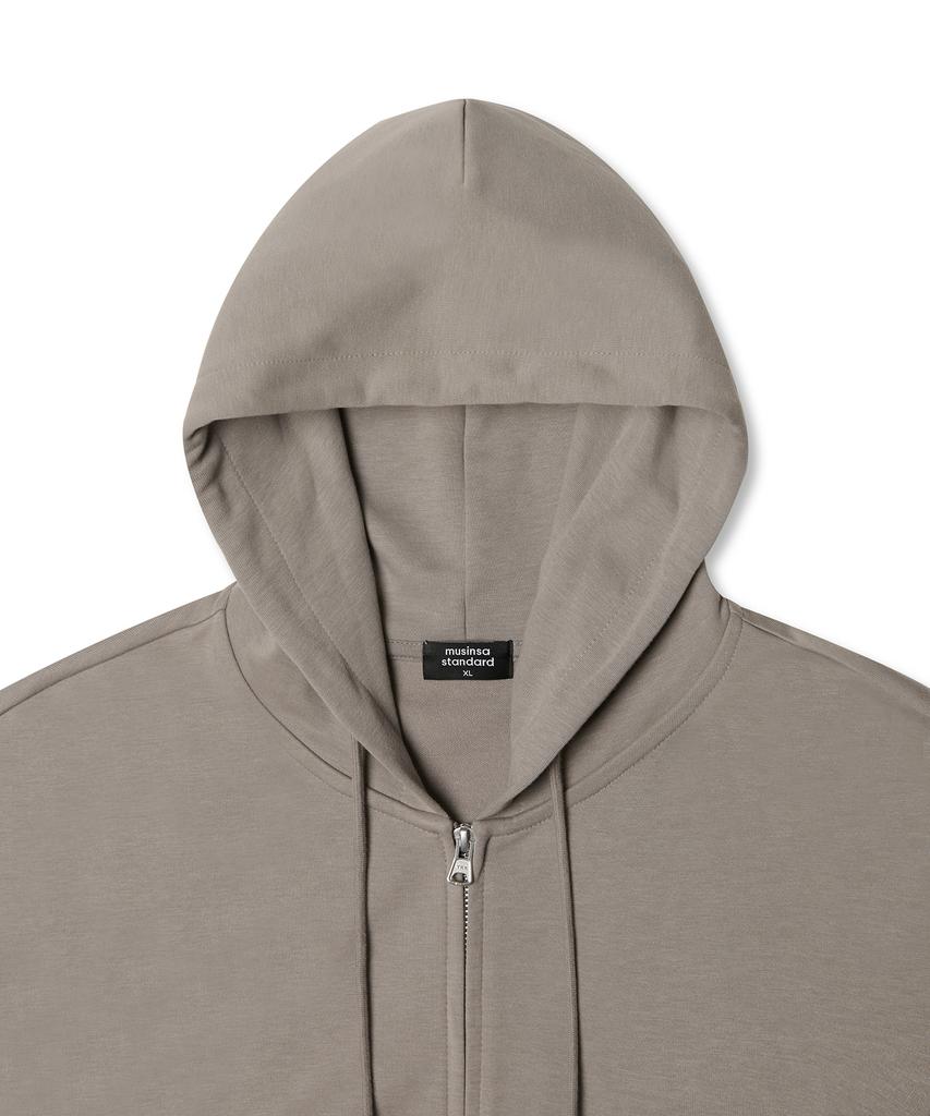Musinsa Standard Flat Terry Oversized Hooded Sweat Zip-Up [Dusty Beige]