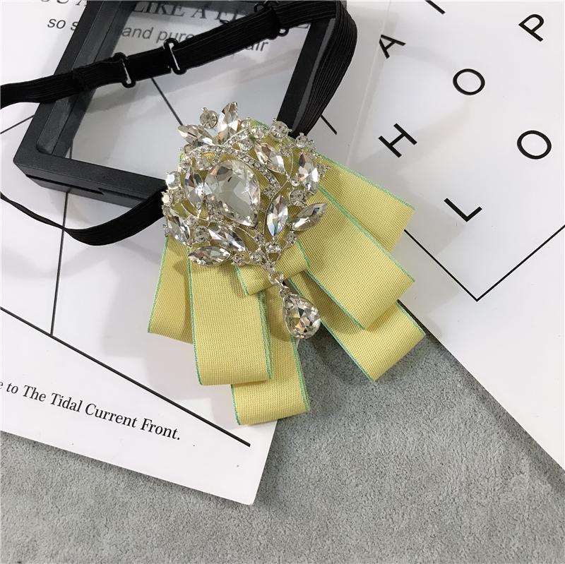 Korean Version of Bow Tie Female College Style Japanese Free-play Female Collar Flower Diamond Jewelry Shirt Accessories Male Bo