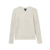 Polo Solid Color Cable Knit Crew Neck Sweater Kids Sweaters 313854245-002
