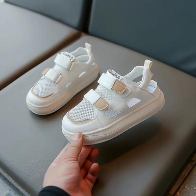 Girls Sports Sandals 2024 Summer New Children Mesh Tennis Shoes Breathable Boys' Fashion Sneakers Wear-resistant Dirt-proof