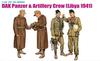 PLATZ WWII German Africa Corps DAK Tank Crew Soldier Libya 1941 Plastic Model DR6693 1/35 & Coat-wearing