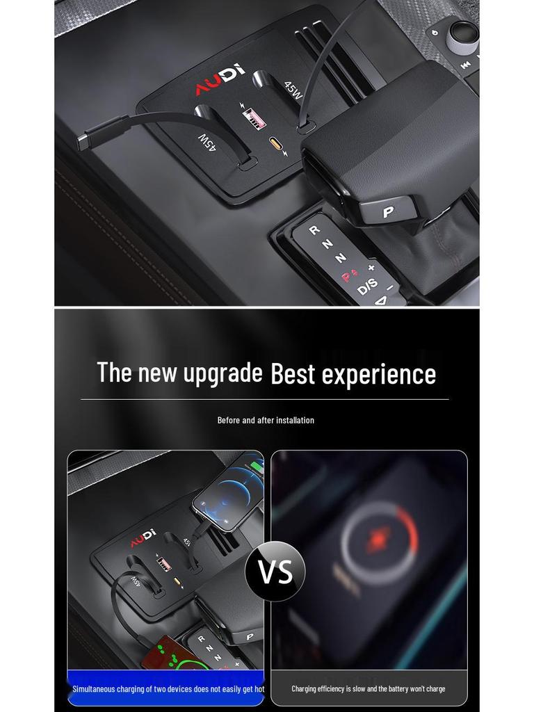 120W Super Fast Q5L Car Wireless Charger Expansion Dock & Interior Modification Accessory