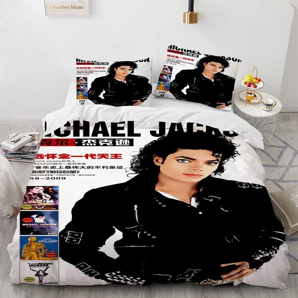 Comforter 3D Printed Michael Jackson Bedding Setpink Quilt Duvetstar Peripheral Family Decoration Home Warm Textile Bedclothes Set